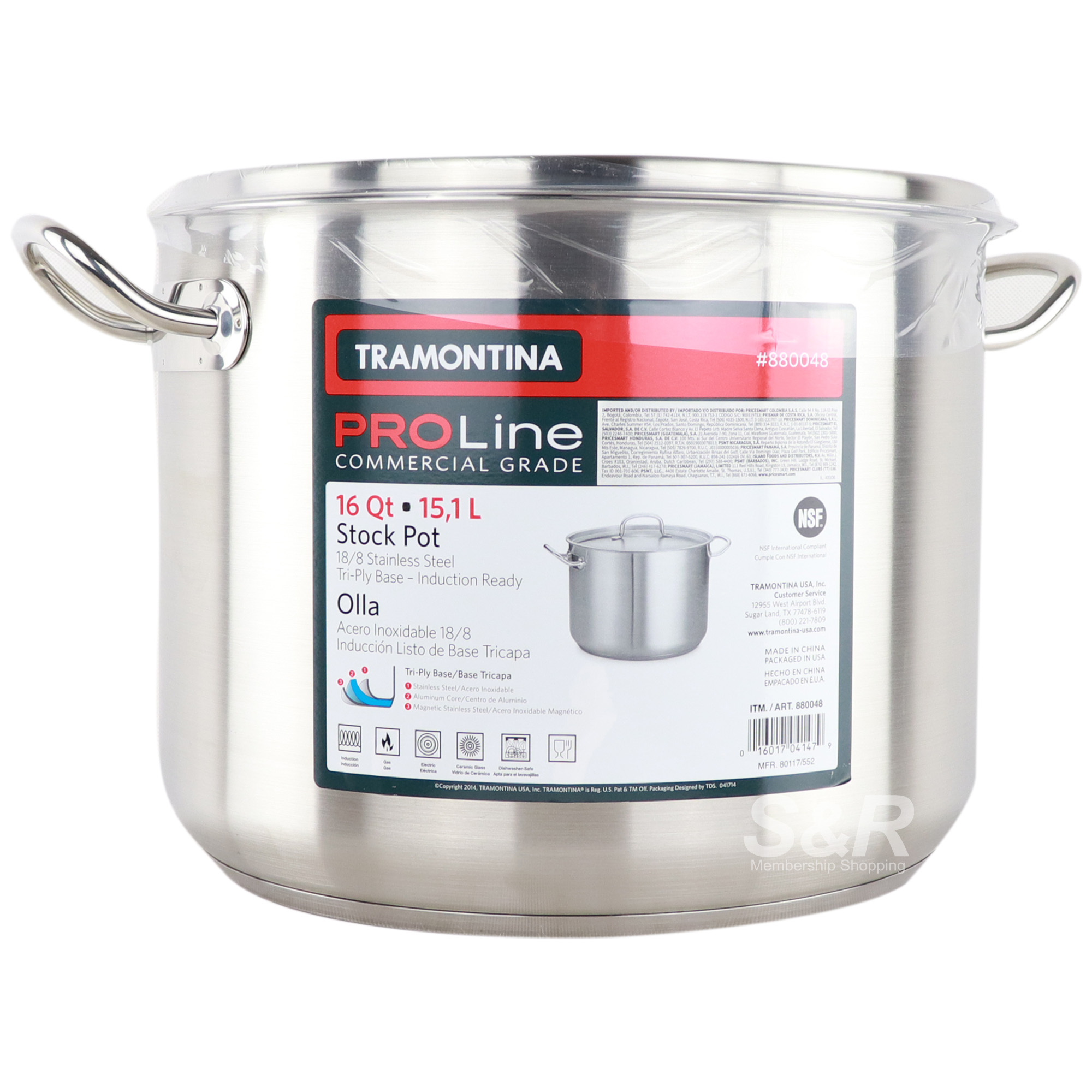 Tramontina ProLine Covered Stock Pot 15.1L